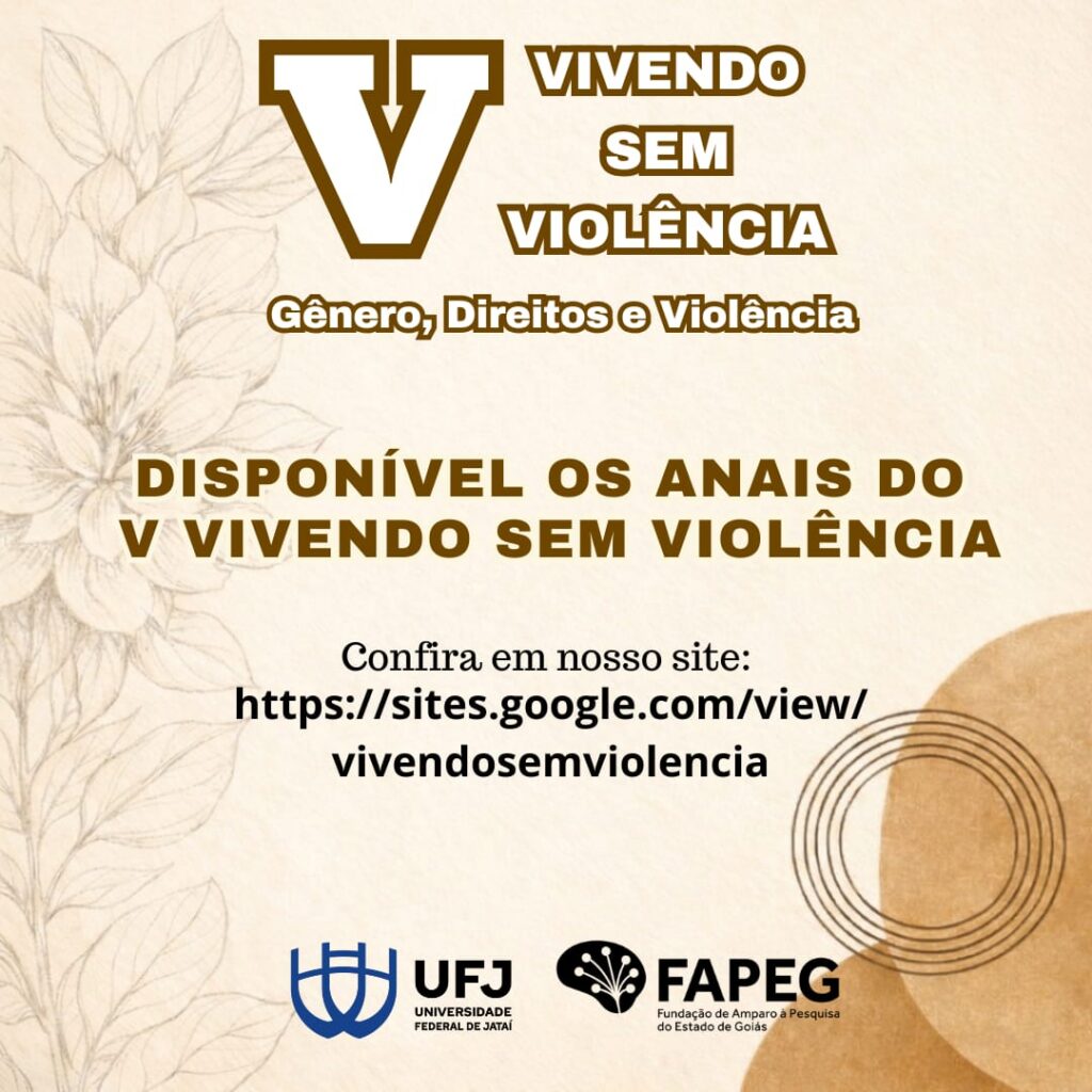 Anais da V Edição do “Vivendo sem Violência” já estão disponíveis
